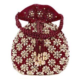 7517 Indian Potli Bags Gift Evening Bag Clutch Ethnic Bride Purse